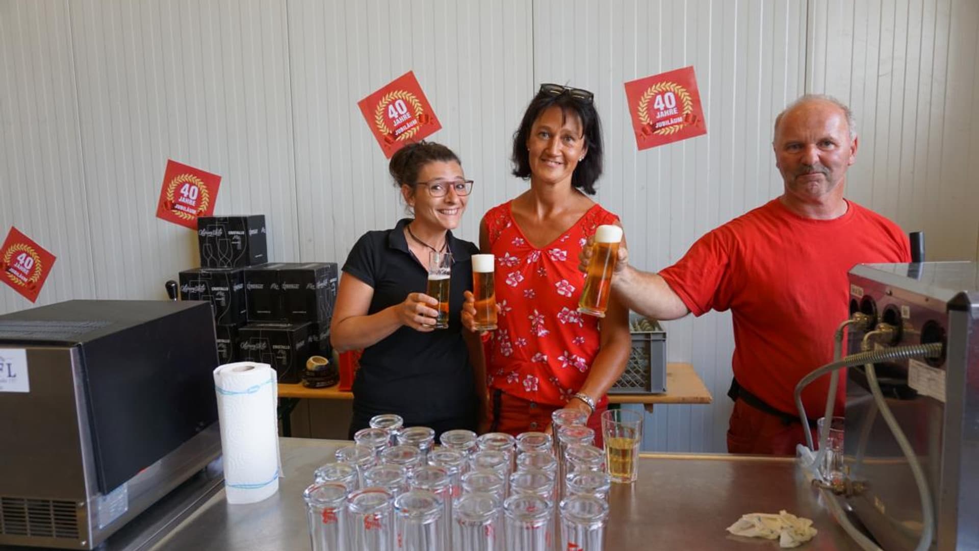 40th anniversary party at the company headquarters