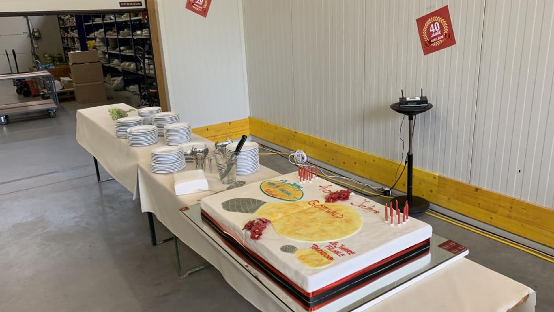 40th anniversary party at the company headquarters