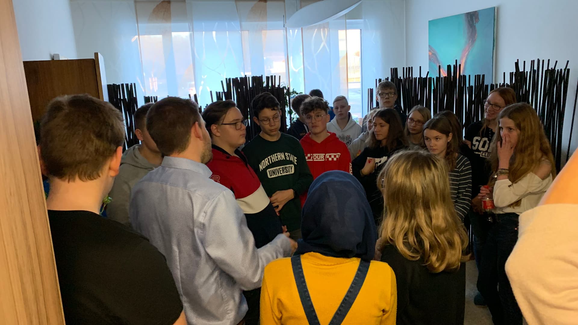 Company tour with the St. Leonhard/Forst secondary school