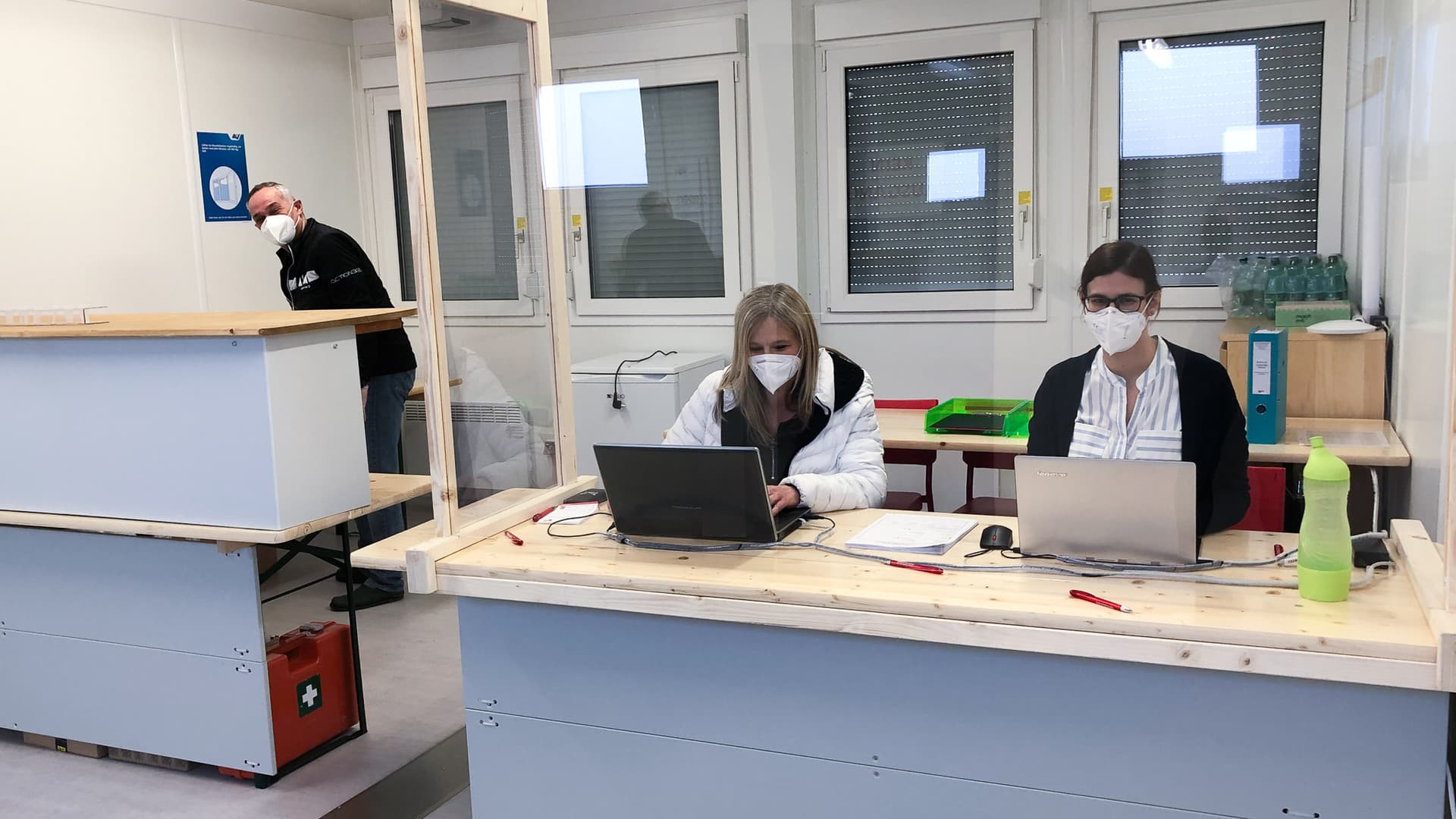 Gottwald’s own COVID-19 testing station!