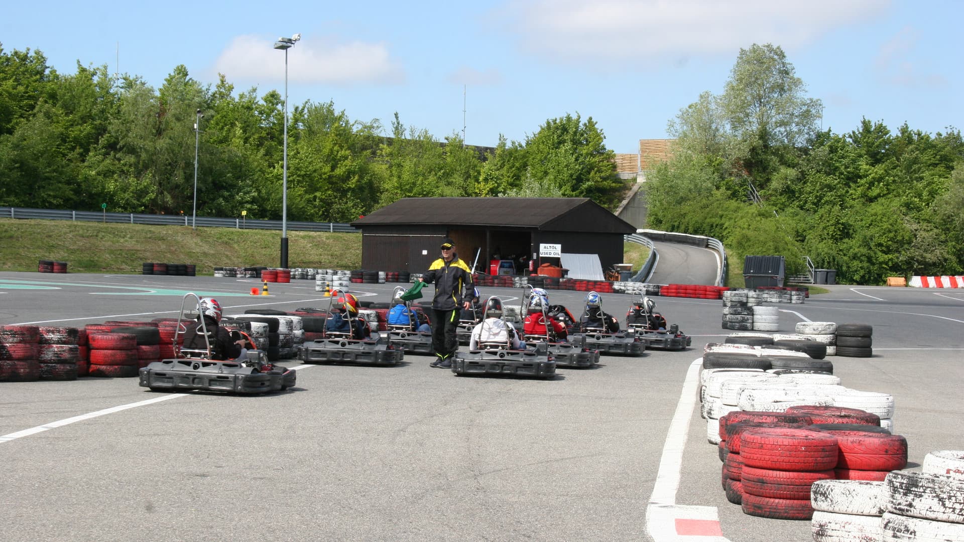 The first Gottwald fitters' go-kart race