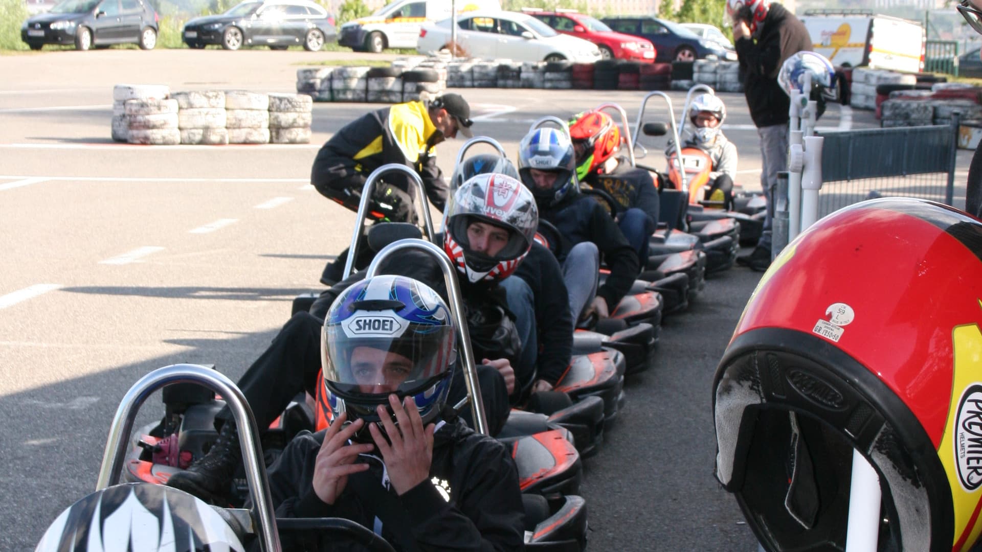 The first Gottwald fitters' go-kart race
