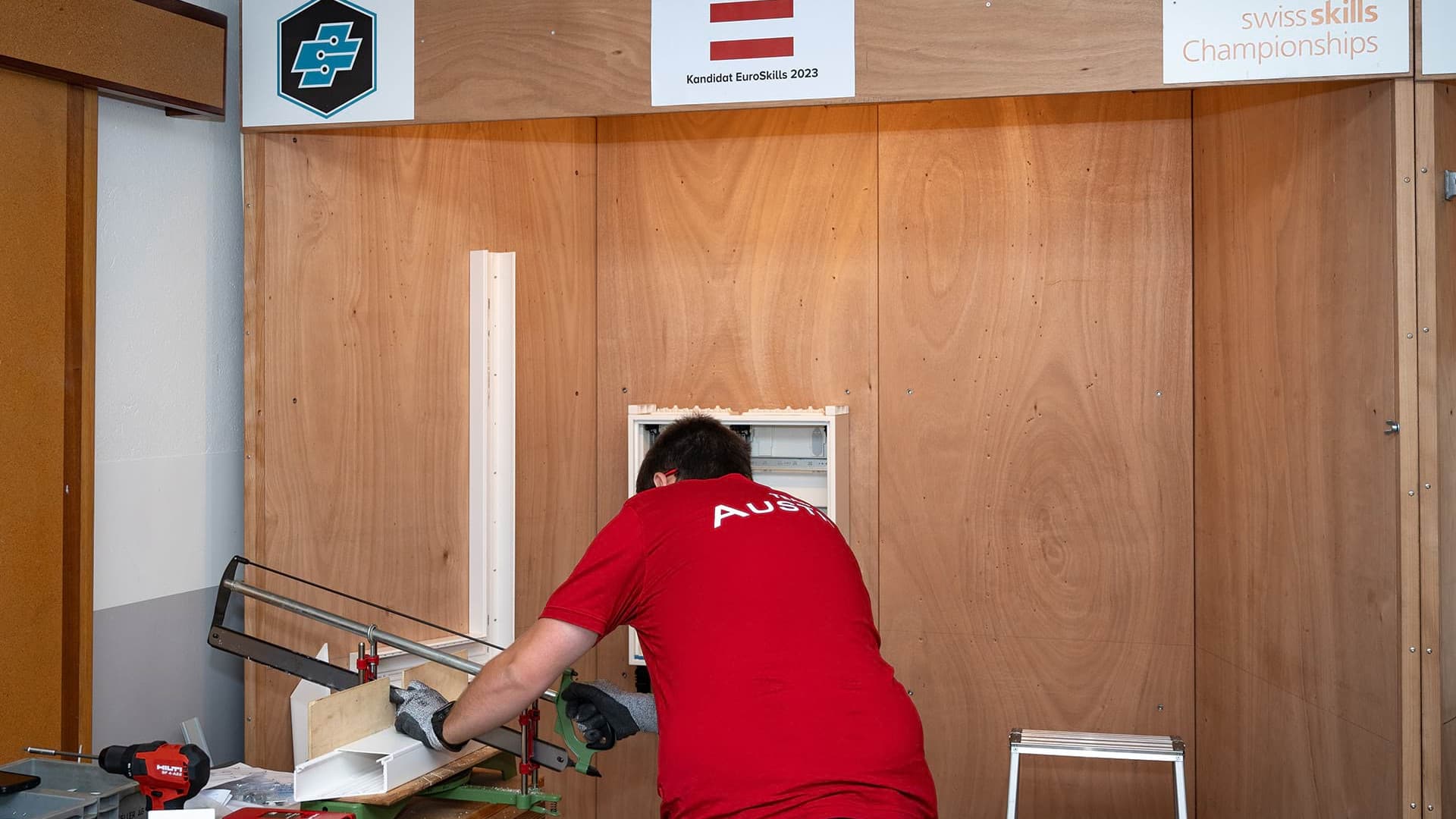EuroSkills 2023 – Florian in full training