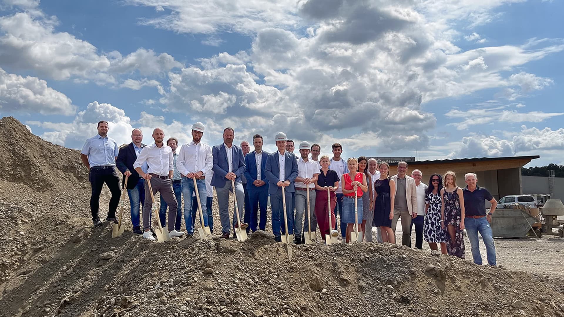 Ceremonial groundbreaking at the Melk site