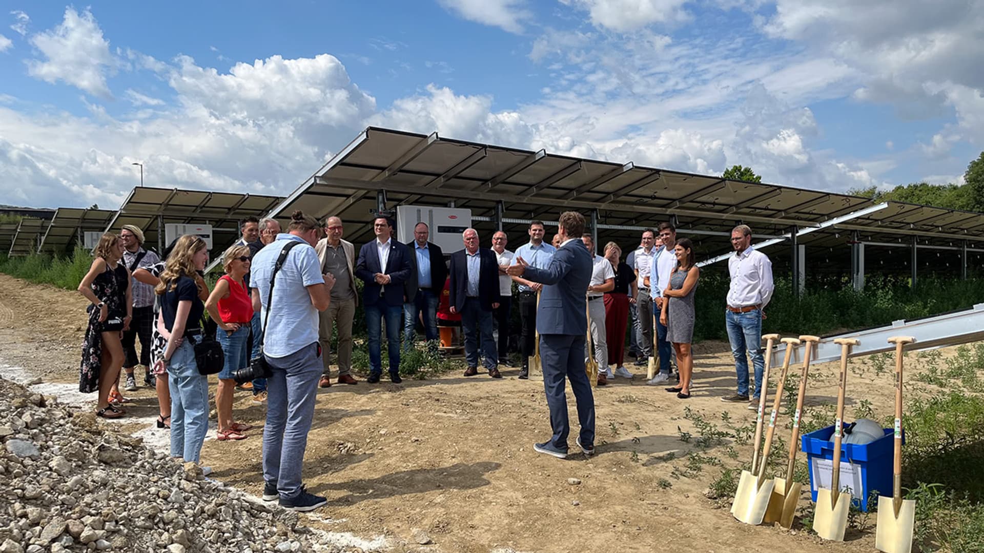 Ceremonial groundbreaking at the Melk site