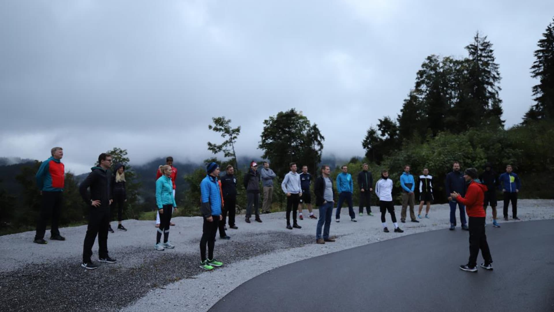 Company hike with Felix Gottwald