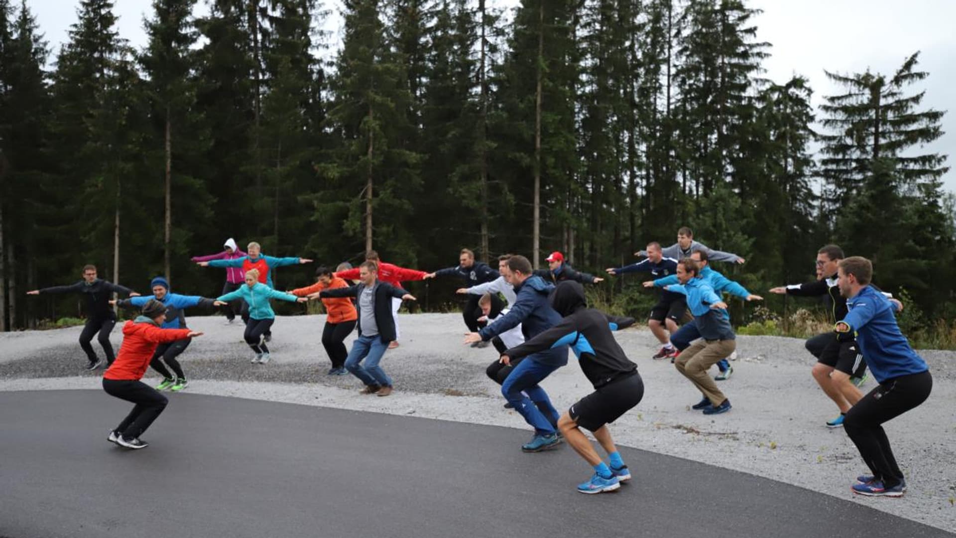 Company hike with Felix Gottwald