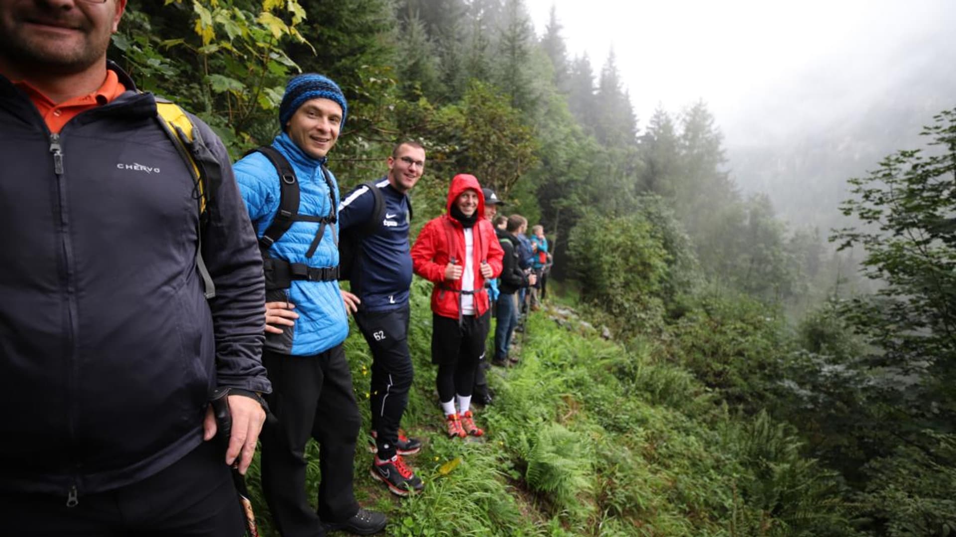 Company hike with Felix Gottwald