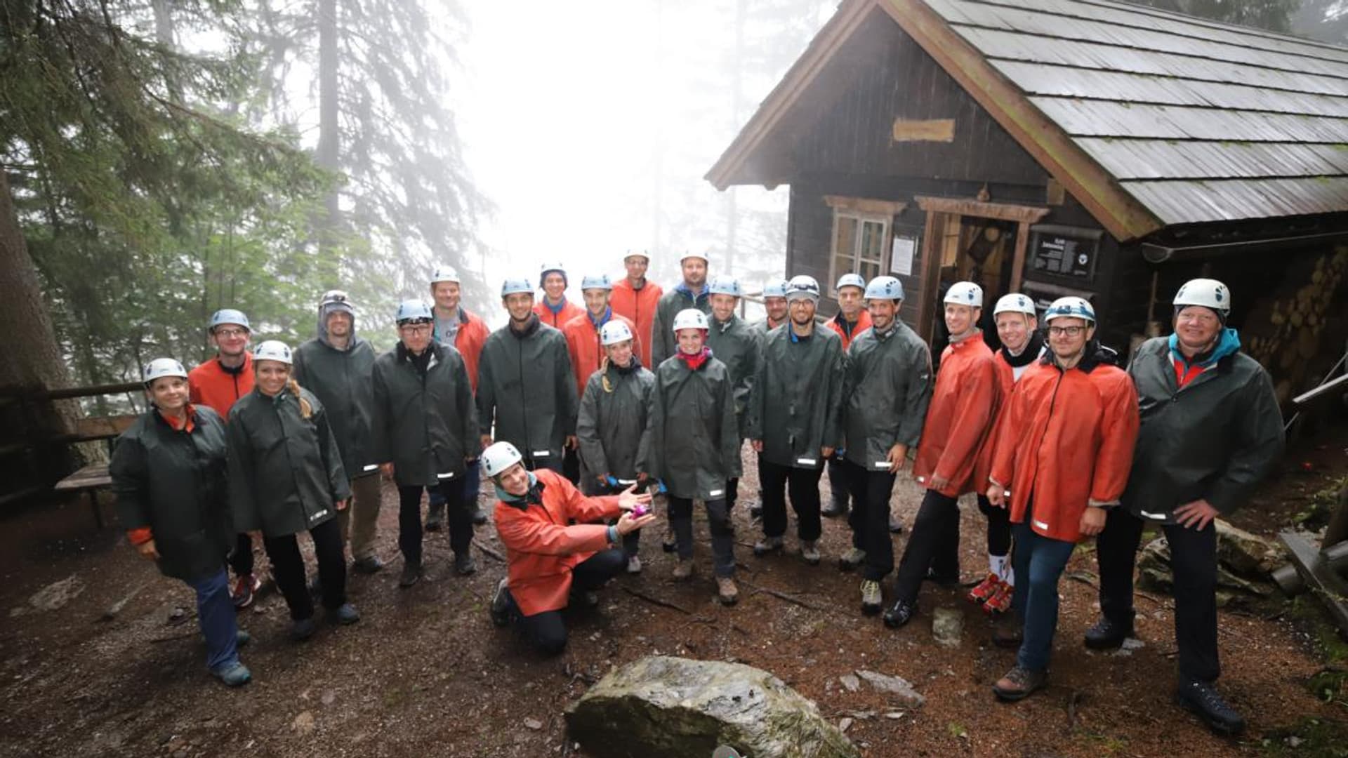 Company hike with Felix Gottwald