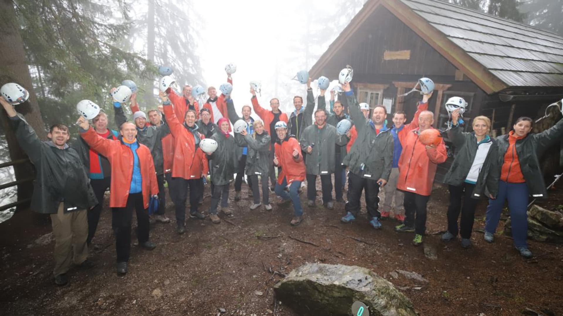 Company hike with Felix Gottwald
