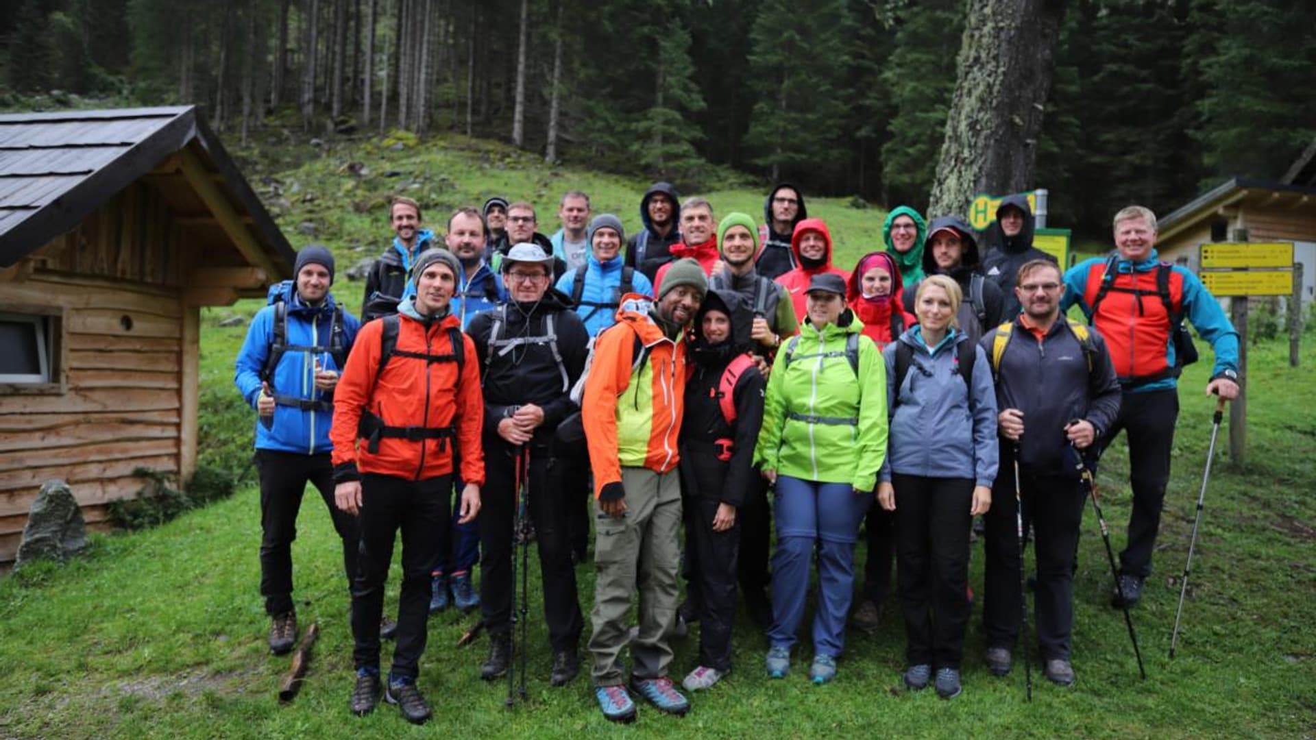 Company hike with Felix Gottwald