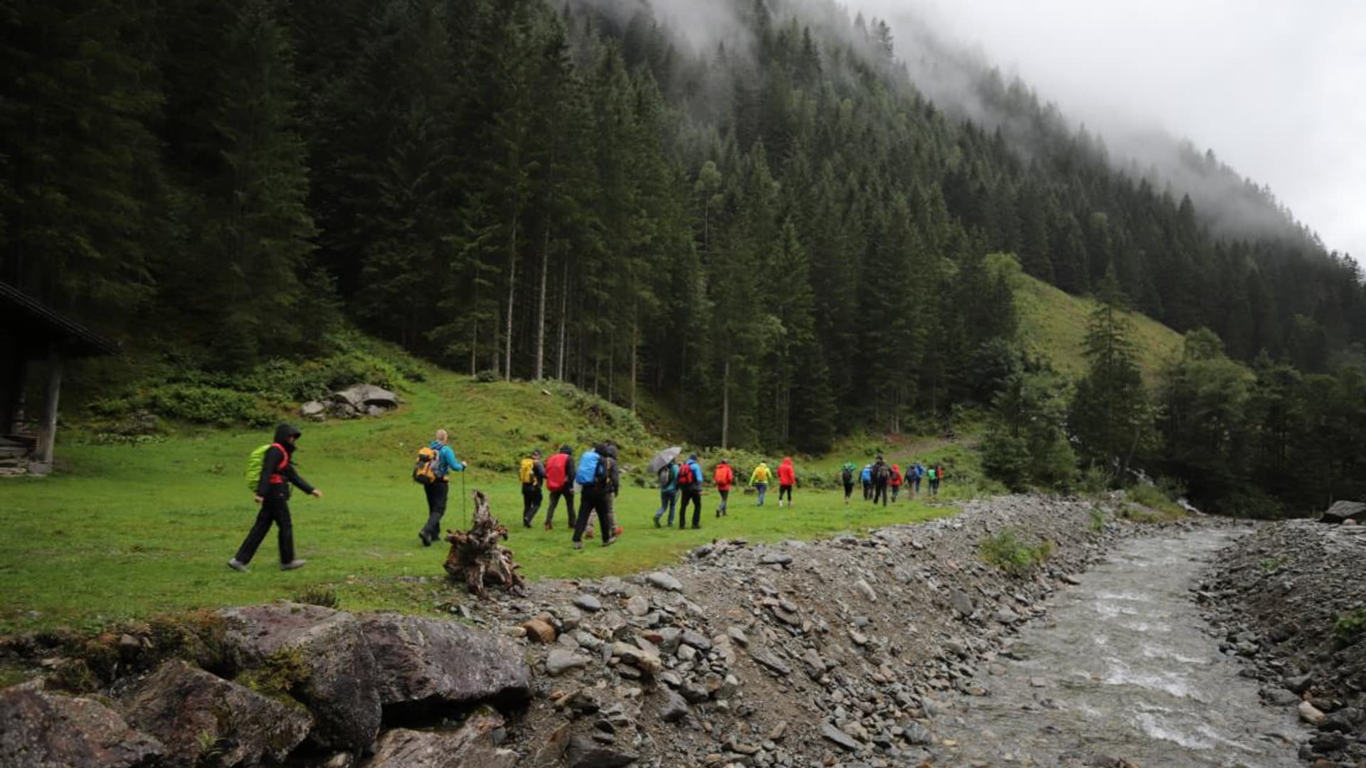 Company hike with Felix Gottwald