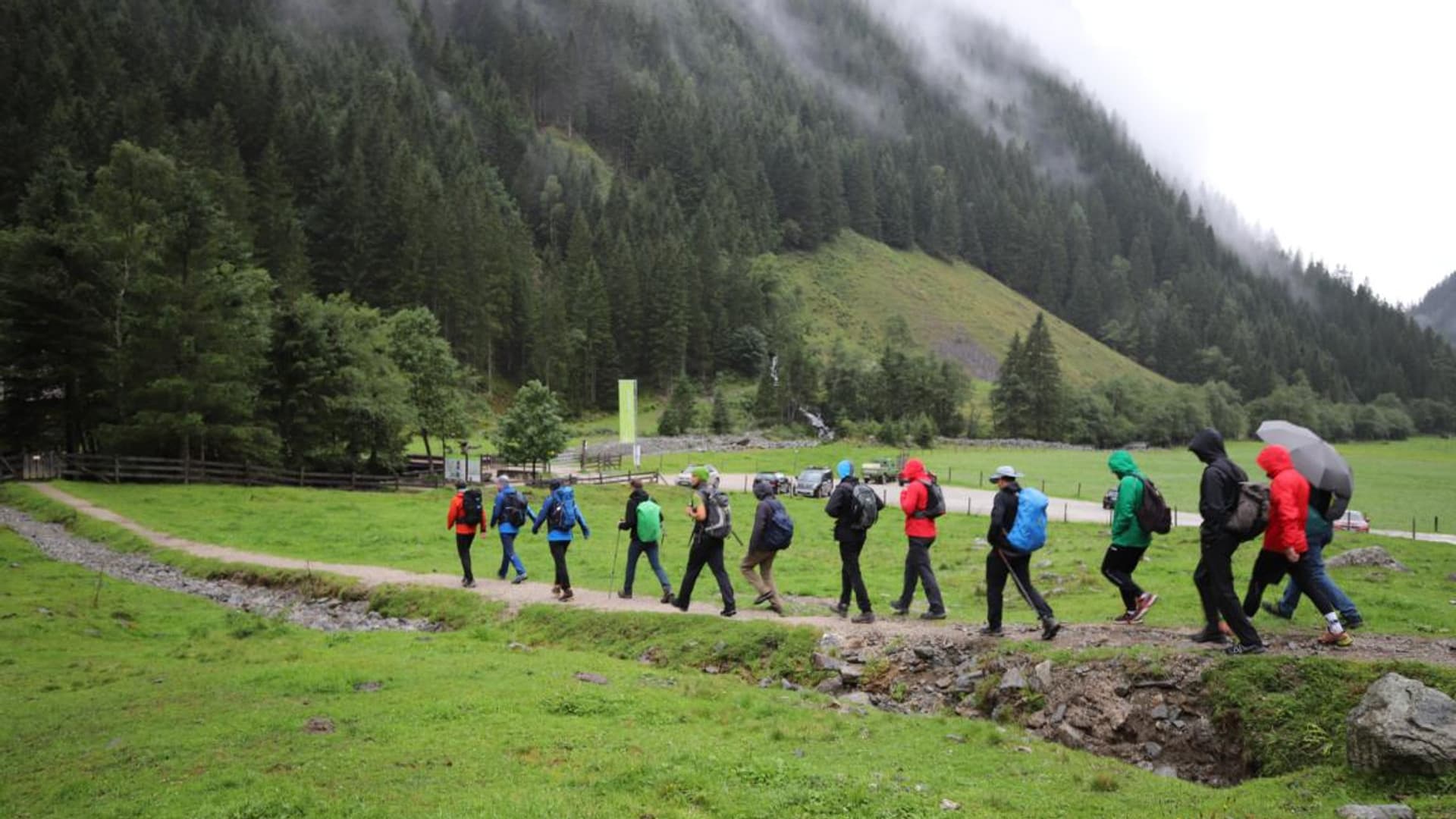 Company hike with Felix Gottwald
