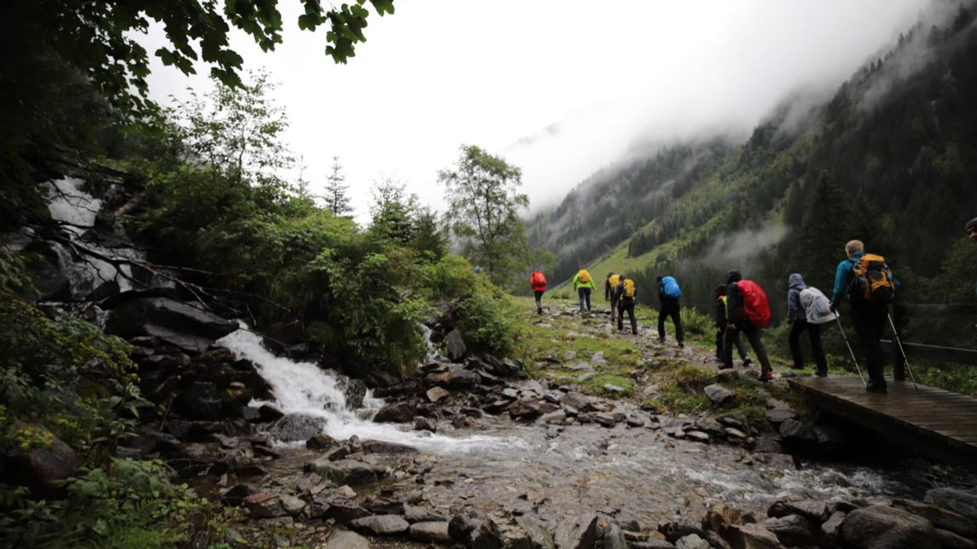 Company hike with Felix Gottwald