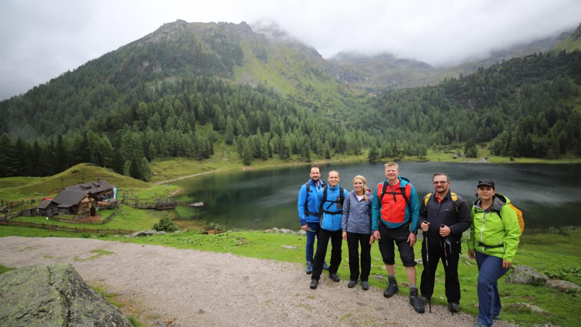 Company hike with Felix Gottwald
