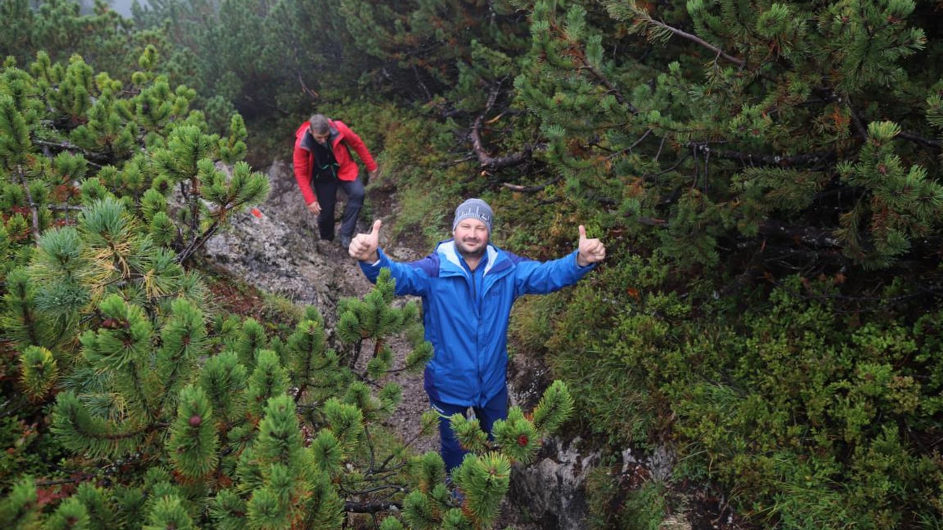 Company hike with Felix Gottwald