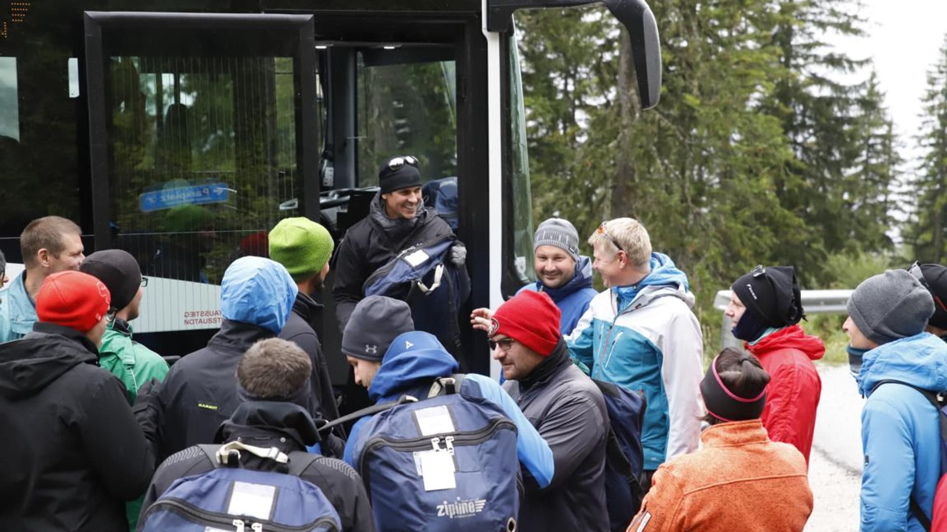 Company hike with Felix Gottwald