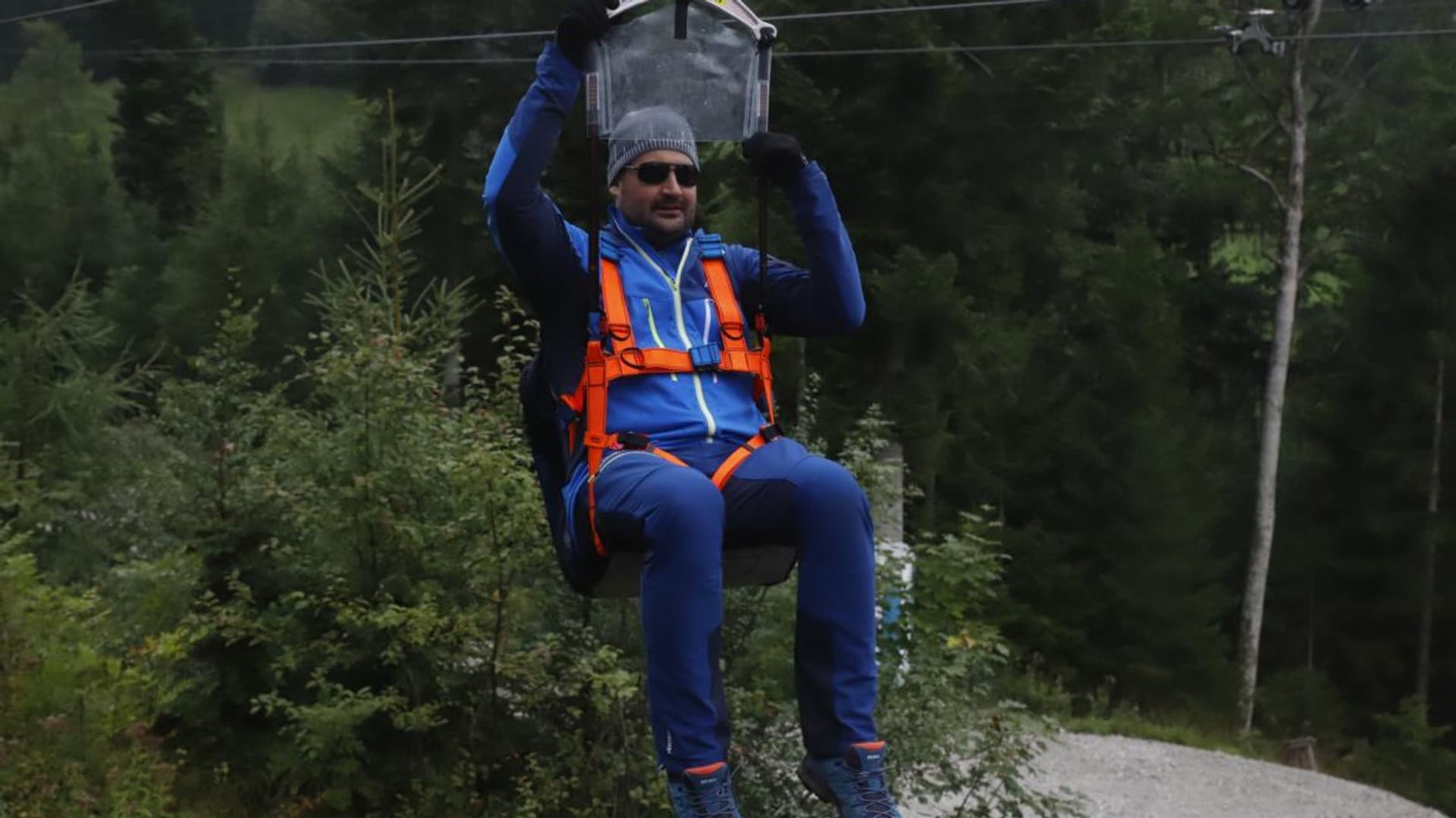 Company hike with Felix Gottwald