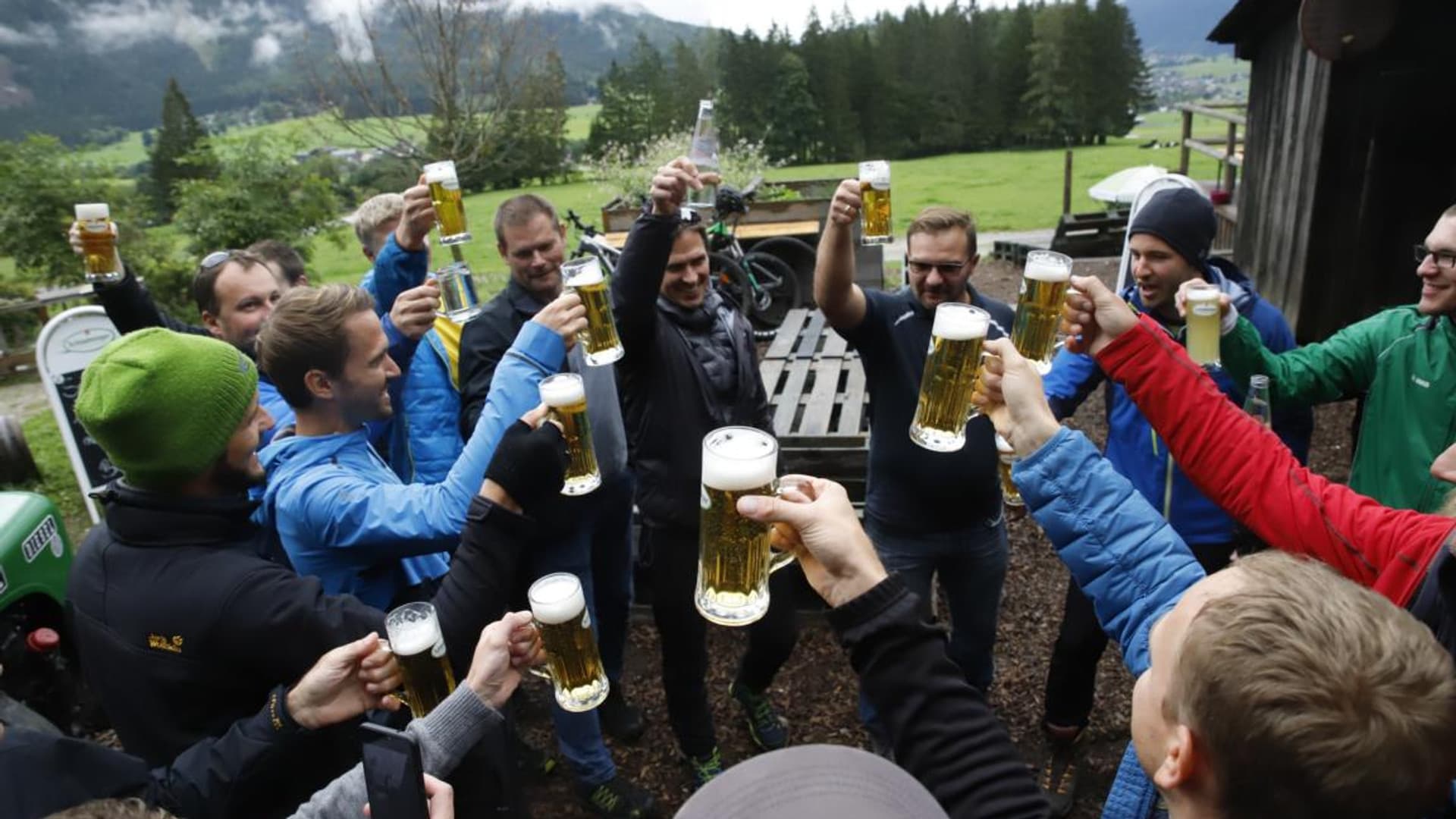 Company hike with Felix Gottwald
