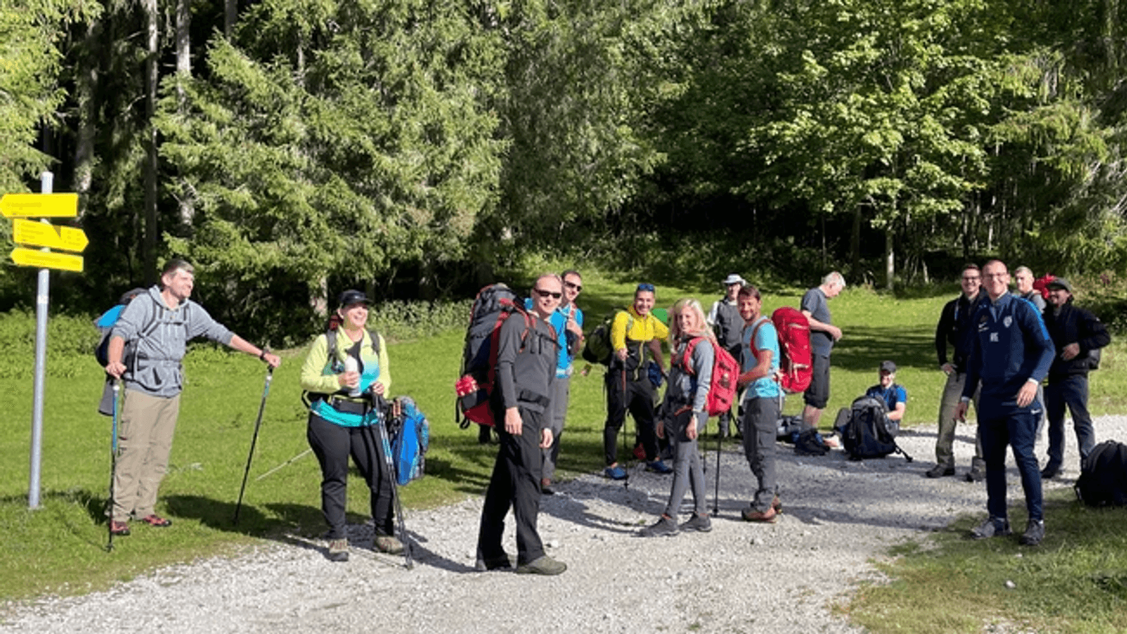 Making the most of glorious weather – up the mountain