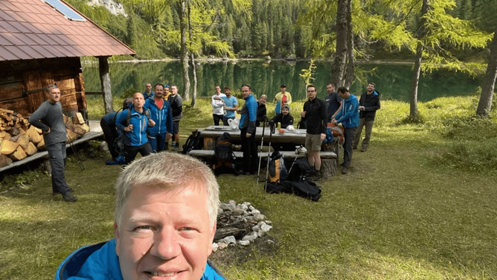 Making the most of glorious weather – up the mountain